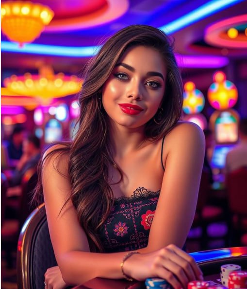 MKK22 Live Casino Baccarat ဇယားပေါ်တွင် dealer ဖဲချပ် ဖြန့်ချနေသောမြင်ကွင်း